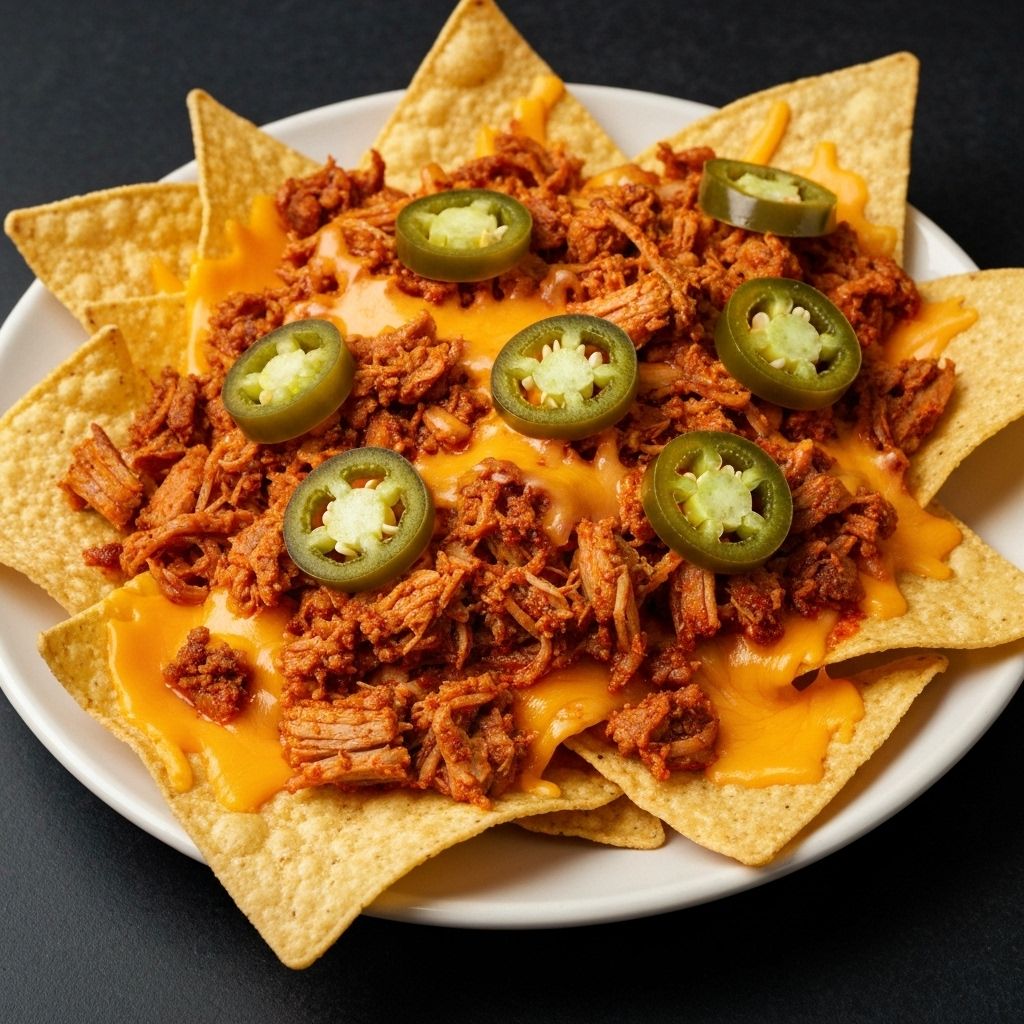 Nachos con Pastor y Cheddar